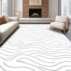 Monochromatic Wavy Stream Lines Rug