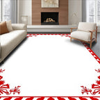 Crimson Leaf Vine Corner Border Rug