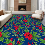 Charming Red Berry Floral Vine Rug