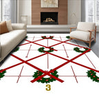 Christmas Green Wreath Lattice Rug