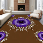 Brown Majestic Violet Mandala Bloom Rug