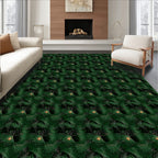 Deep Forest Green Pine Needle Rug