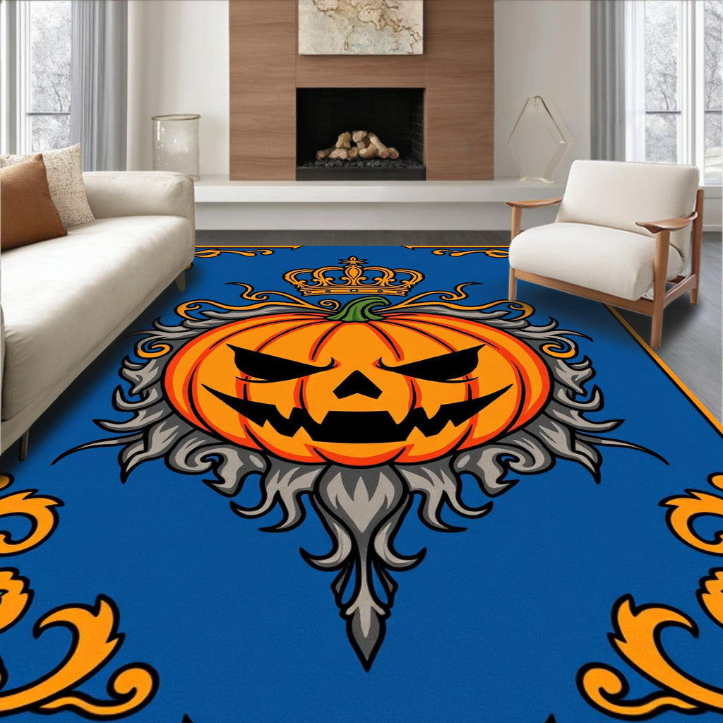 Orange Kingly Pumpkin Royal Crest Rug