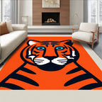 Bold Orange Tiger With Blue Eyes Rug