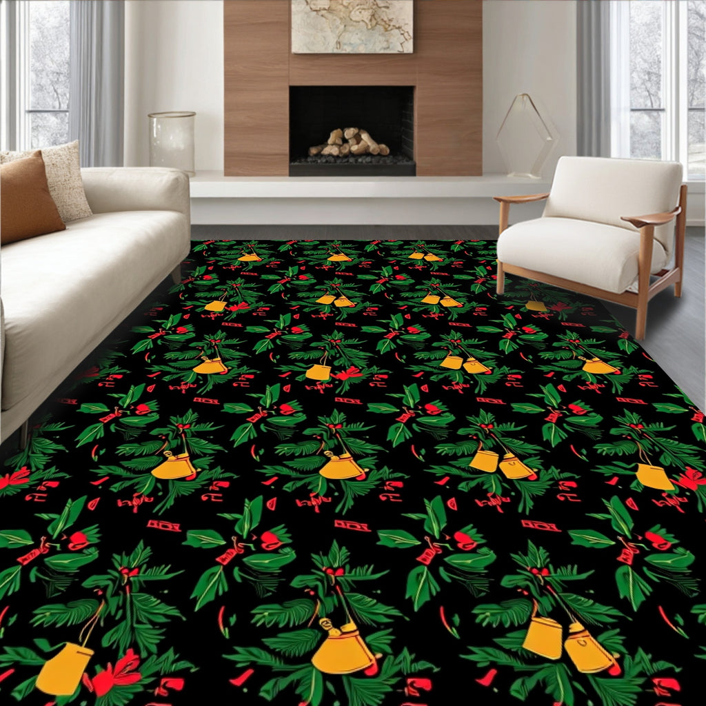 Golden Bells With Green Foliage Rug