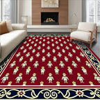 Crimson Regal Soldier Repeating Border Rug
