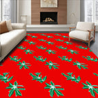Crimson Green Foliage Repeat Rug