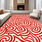 Crimson Line Flow Rug