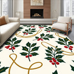 Classic Holly Berry Garland Rug