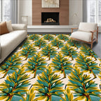 Vibrant Tropical Fanned Leaf Repeat Rug