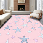 Pastel Pink Starry Night Sky Rug