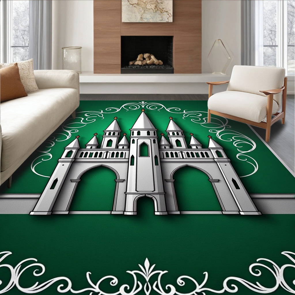 Enchanted Emerald Castle Archway Rug