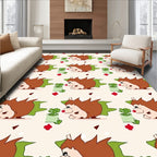Whimsical Hedgehog Garden Repeat Rug