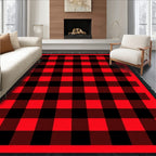 Red Black Buffalo Check Rug