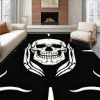Dark Grim Reaper Skull Motif Rug