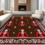 Spooky Santa Skeleton Christmas Repeat Rug