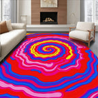 Vibrant Psychedelic Swirl Rug