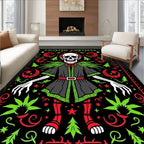 Gothic Skeleton Christmas Skull Medley Rug