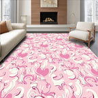 Blush Pink Swirl Heart Allegory Rug