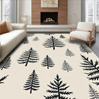 Black Pine Forest Texture Rug