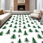 Forest Green Pine Tree Array Rug
