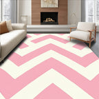 Chic Pink Chevron Stripe Rug