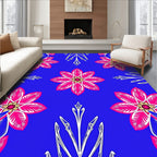 Vibrant Pink Floral Medallion Royal Rug