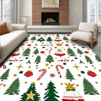 Whimsical Christmas Tree Candy Cane Collection Rug