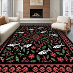 Coral Green Fish Underwater Garden Rug