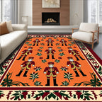 Crimson Soldier Foliage Border Rug