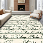 Script Text Lines Rug