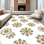 Golden Snowflake All Over Rug