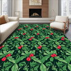 Vintage Berry Holly Evergreen Rug