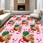 Whimsical Gingerbread Candy Swirl Rug
