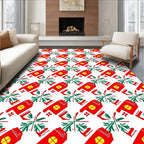 Red Yellow Green Medallion Repeats Rug