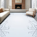 Art Nouveau Pale Blue Swirling Branches Rug