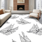 Monochromatic Wing Abstract Flowing Rug
