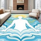 Radiant Sun Sky Wave Figure Rug