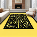 Golden Tree With White Dots Rug