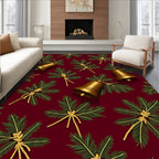 Golden Bells and Pine Sprigs Holidays Rug