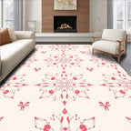 Coral Snowdrift Medallion Arrangement Rug