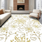 Golden Starburst Organic Swirl Rug