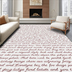 Crimson Script Love Script Calligraphy Rug
