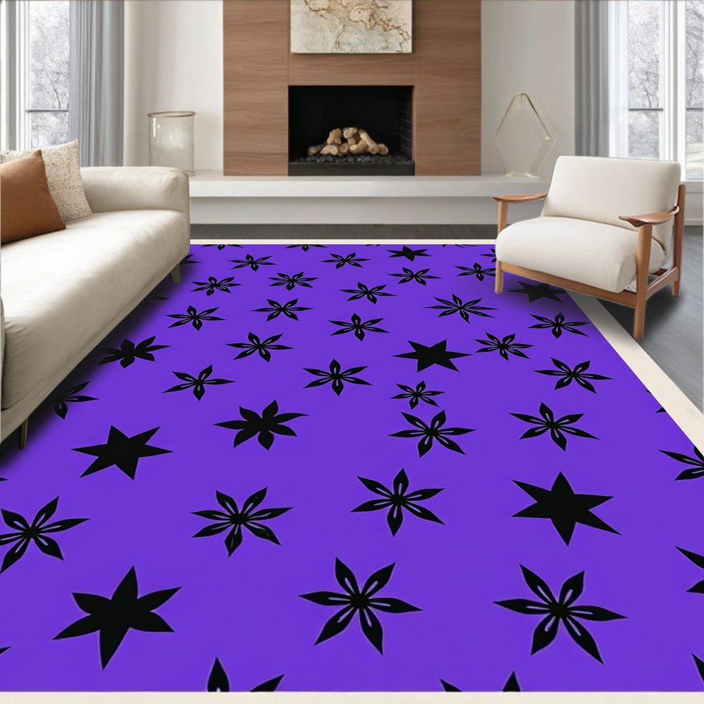 Vivid Violet Starburst Scatter Rug