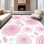 Soft Pink Rose Garden Repeat Rug