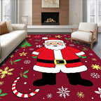 Joyful Santa Claus Christmas Characters Rug
