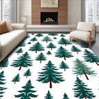 Deep Green Pine Forest Repeat Rug