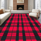 Crimson Green Buffalo Check Plaid Rug