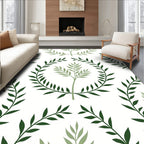 Verdant Green Leafy Branches Rug