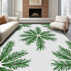 Green Palm Frond Mandala Rug